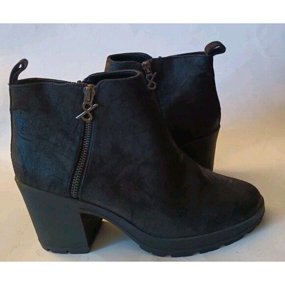 Parker & Sky Chunky Boots  Women’s Size 10M Black High Heel Goth Grunge Y2K - Picture 2 of 11